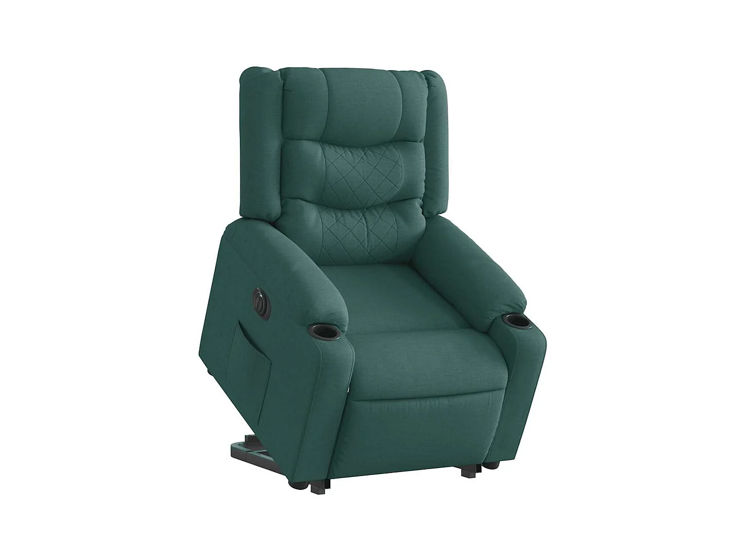 Silla de relax | Sillón eléctrico reclinable elevable de tela verde oscuro SHL7091