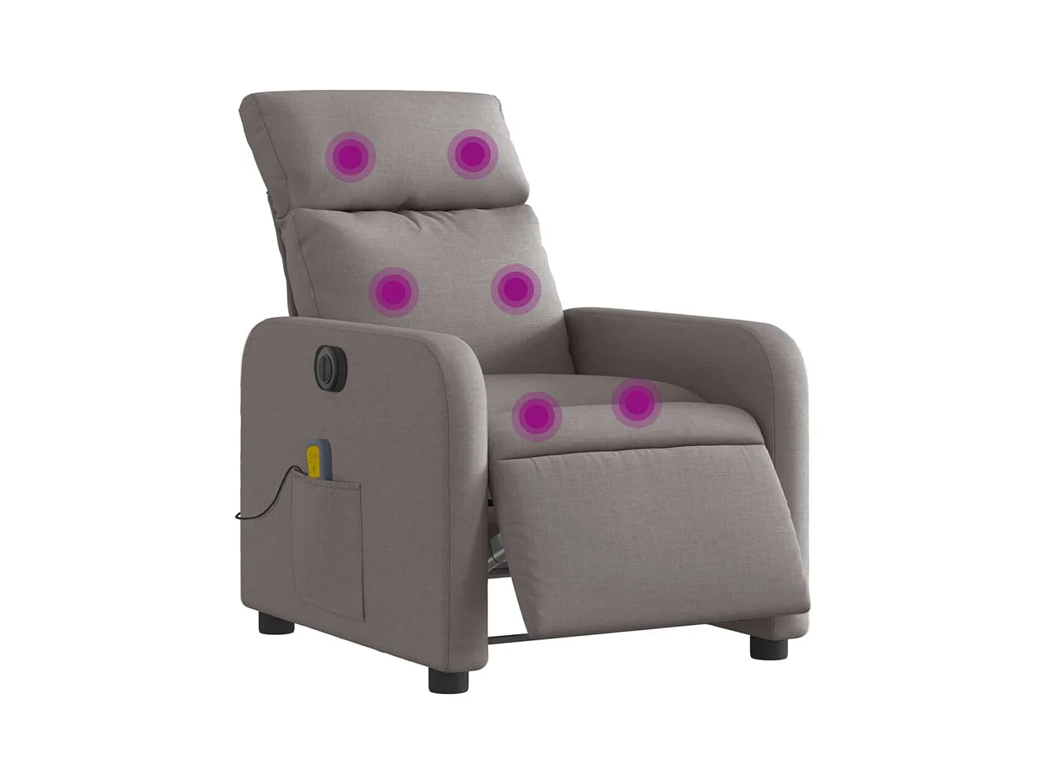 Sillón de relax | Sillón reclinable de masaje eléctrico tela gris taupe SHL3618