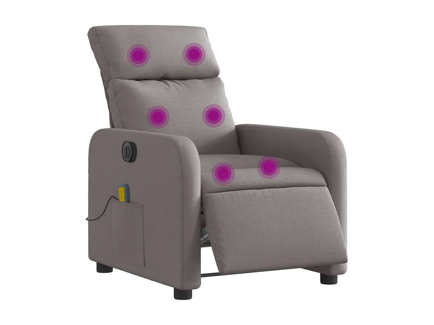 Fauteuil inclinable électrique-Fauteuil de massage de Salon Taupe Tissu SHL1754