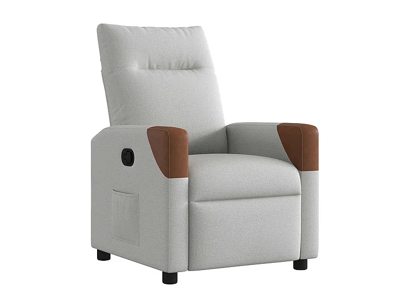 Fauteuil inclinable-Chaise de relax-Fauteuil TV gris nuage tissu SHL4771