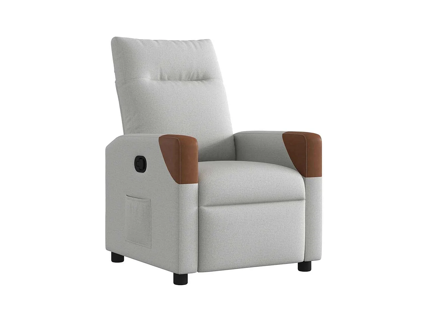 Fauteuil inclinable-Chaise de relax-Fauteuil TV gris nuage tissu SHL4771