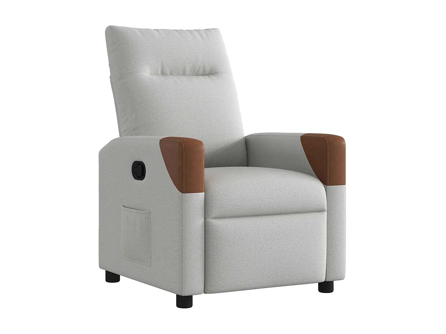 Fauteuil inclinable-Chaise de relax-Fauteuil TV gris nuage tissu SHL4771