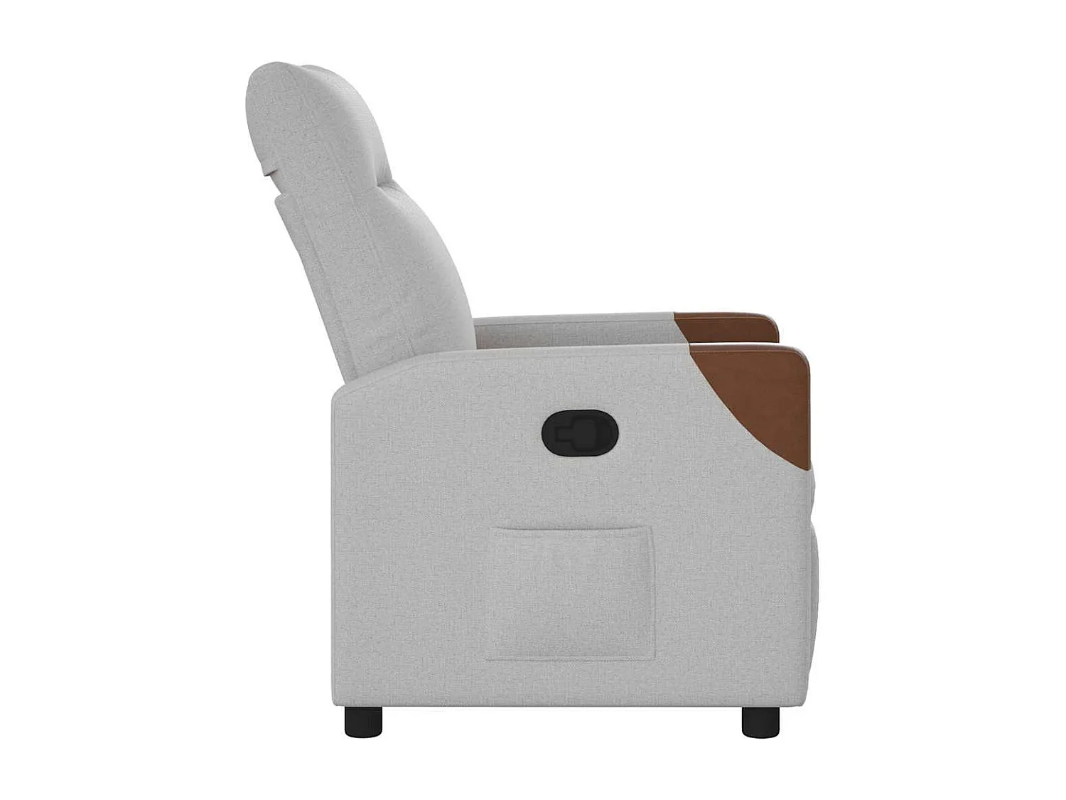 Fauteuil inclinable-Chaise de relax-Fauteuil TV gris nuage tissu SHL4771