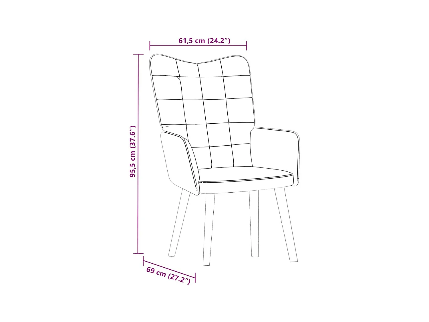 Sillón de relax | Silla de relax | Silla de relajación  de terciopelo gris claro SHL5572