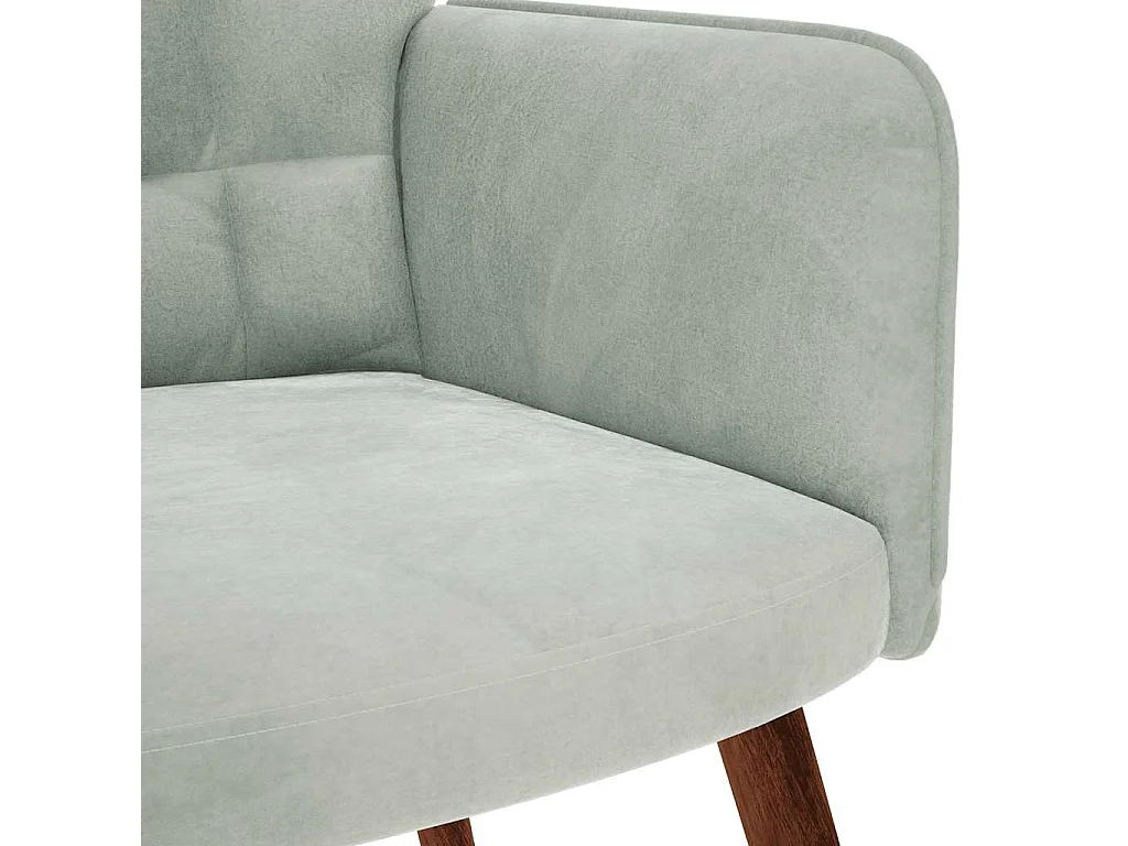 Fauteuil de Salon-Chaise de relaxation moderne Gris clair Velours SHL5115