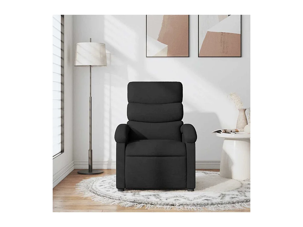 Sillón de relax | Sillón reclinable de masaje de tela negro SHL7647