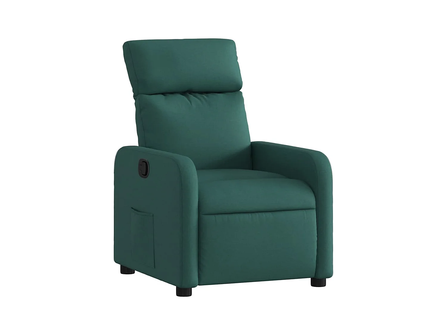 Fauteuil inclinable-Chaise-Fauteuil salon Vert foncé Tissu SHL4720