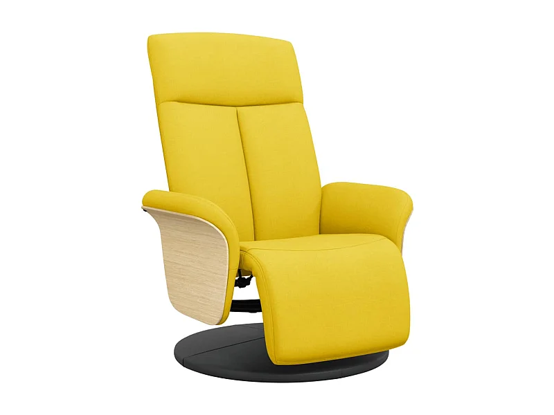 Sillón de relax | Sillón reclinable con reposapiés tela amarillo claro SHL5590