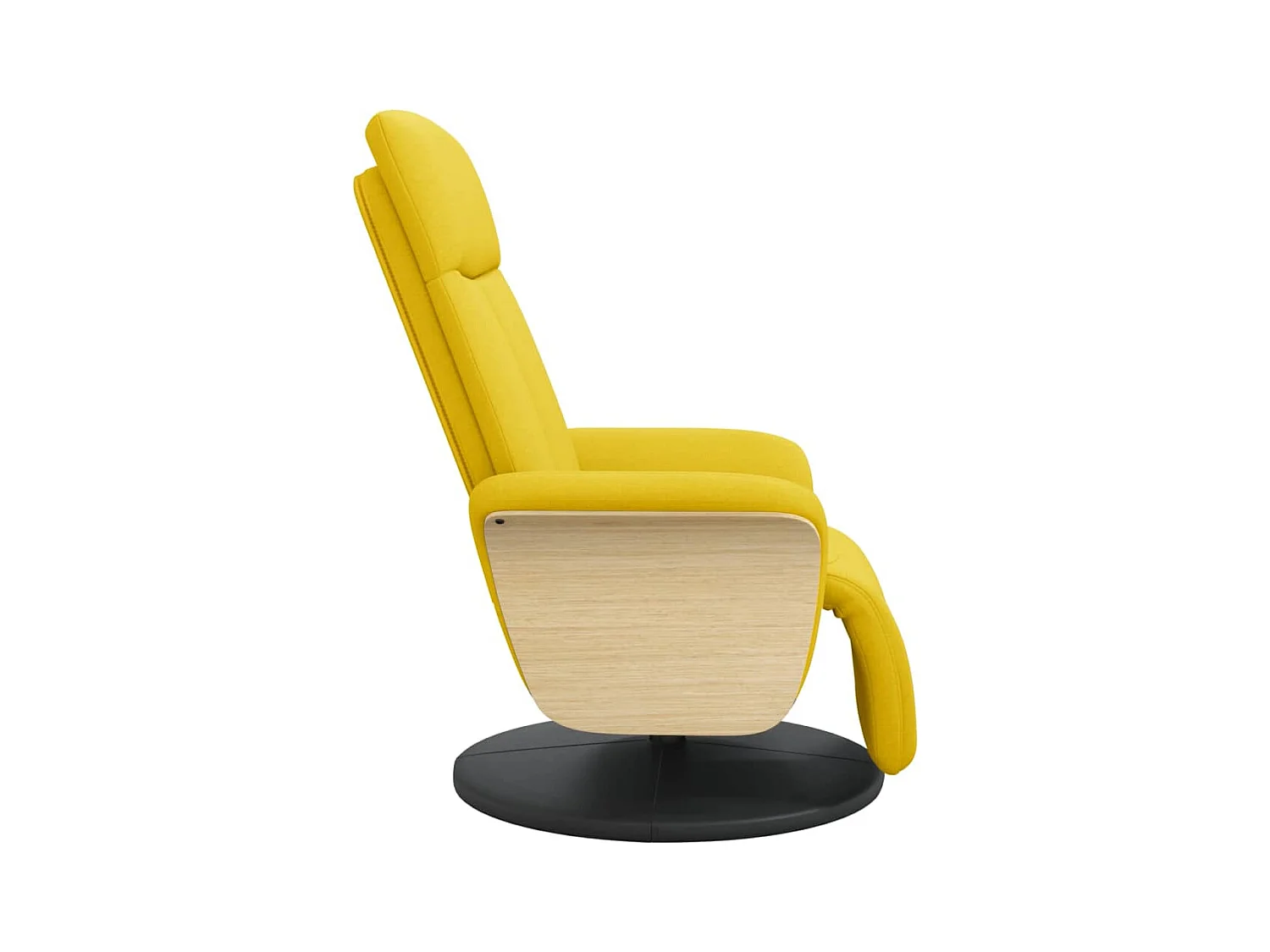 Sillón de relax | Sillón reclinable con reposapiés tela amarillo claro SHL5590