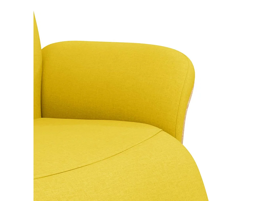 Sillón de relax | Sillón reclinable con reposapiés tela amarillo claro SHL5590