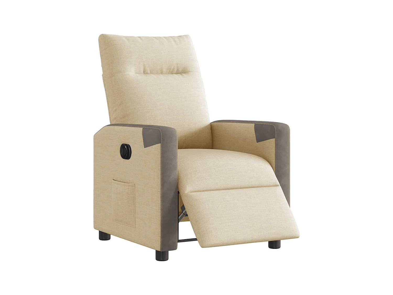 Fauteuil inclinable électrique-Chaise de relax-Fauteuil TV Crème Tissu SHL1597