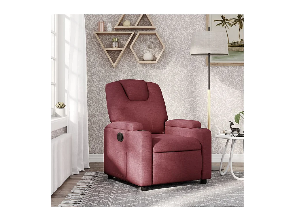 Sillón de relax | Silla | Sillón reclinable de tela rojo tinto SHL5458