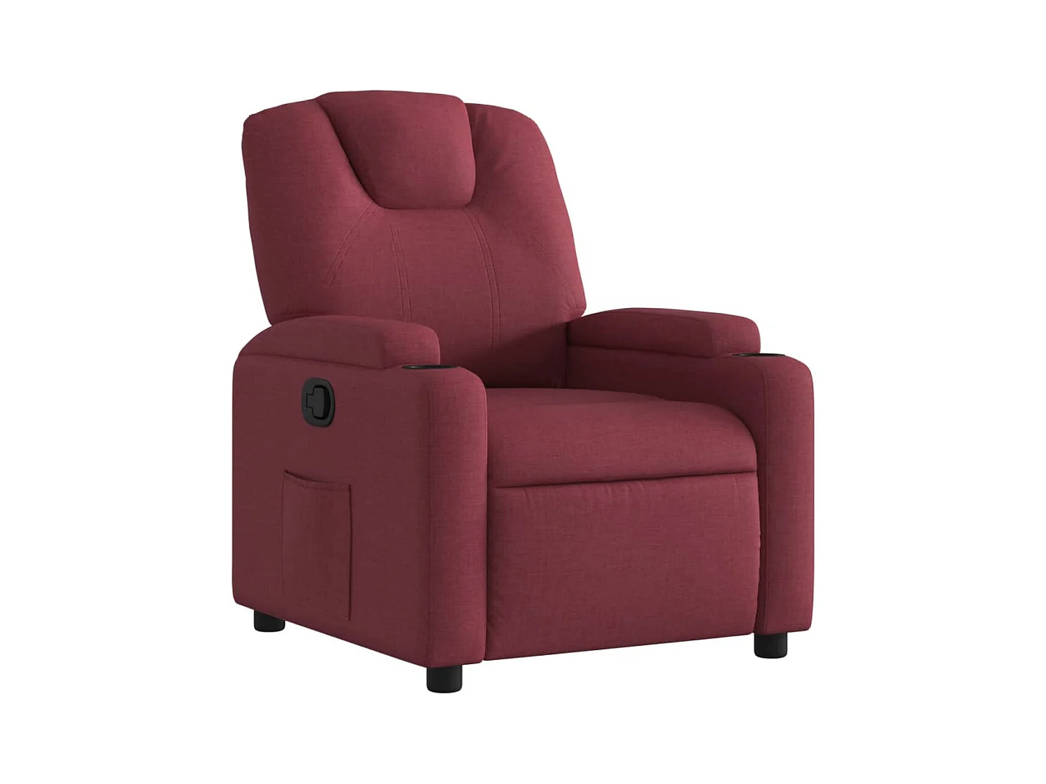 Fauteuil inclinable-Fauteuil salon Rouge bordeaux Tissu SHL2839