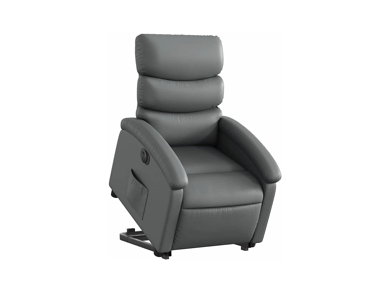Sillón de relax | Sillón reclinable elevable eléctrico de cuero sintético gris SHL2397