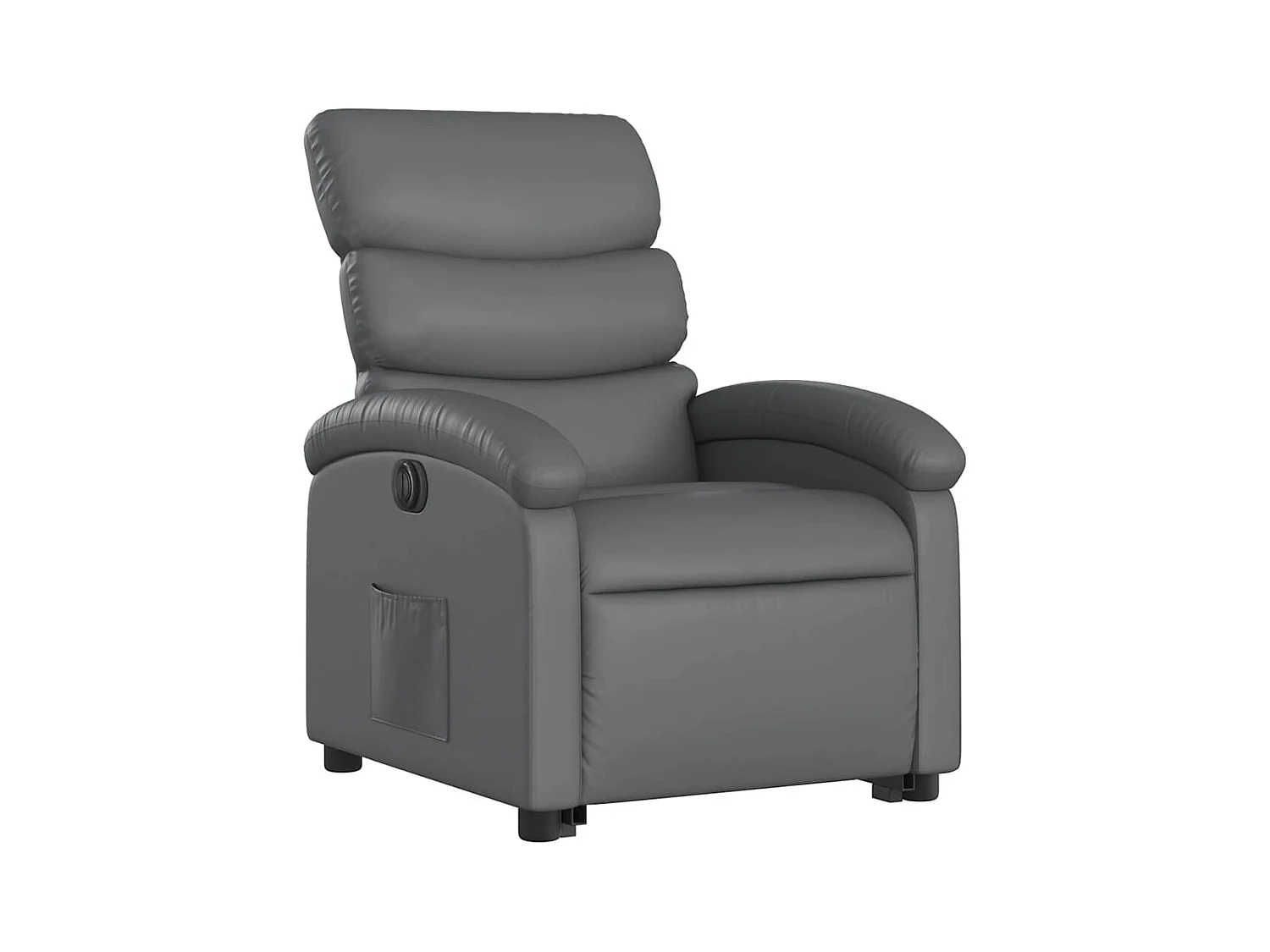 Sillón de relax | Sillón reclinable elevable eléctrico de cuero sintético gris SHL2397