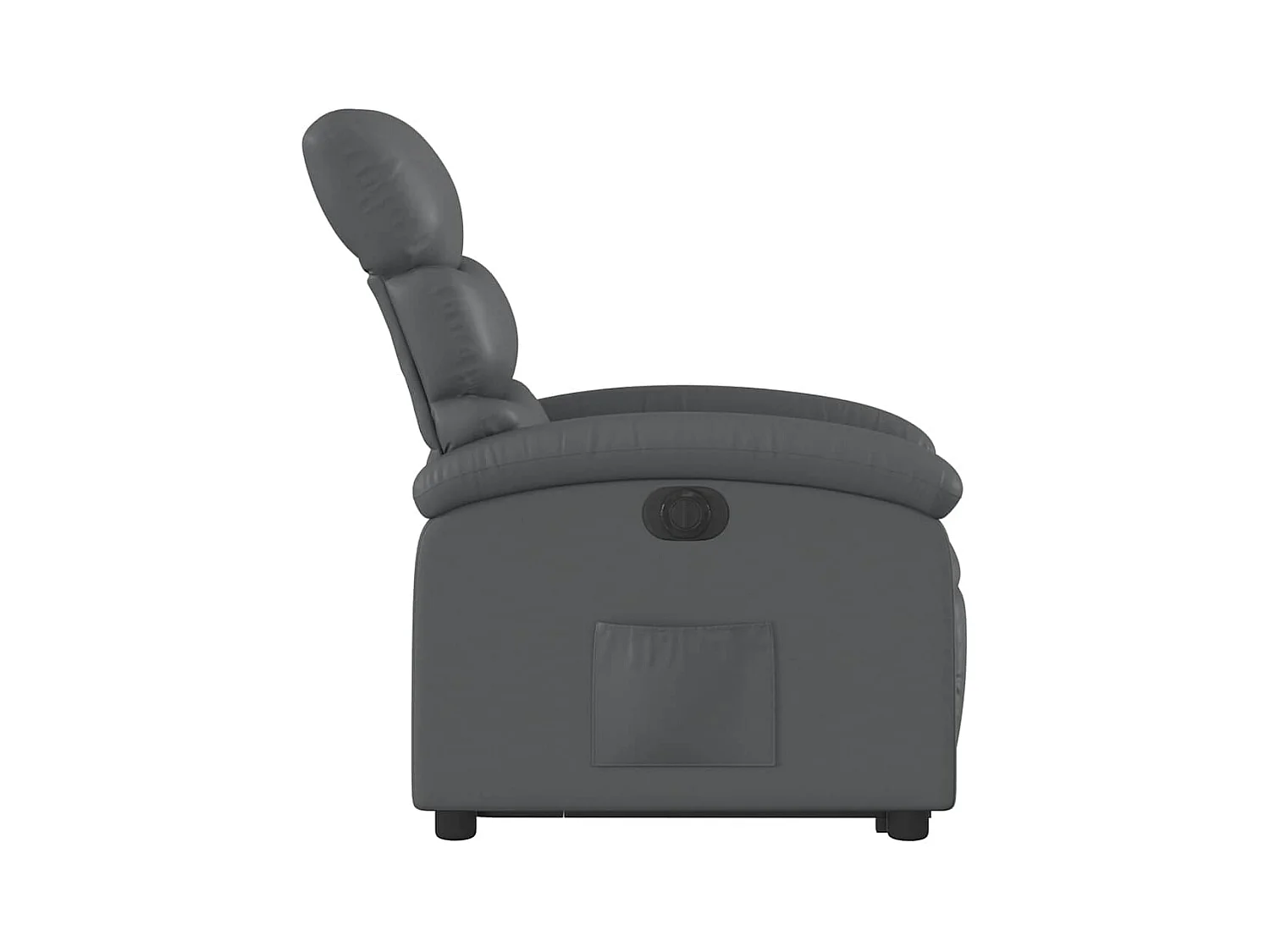 Sillón de relax | Sillón reclinable elevable eléctrico de cuero sintético gris SHL2397