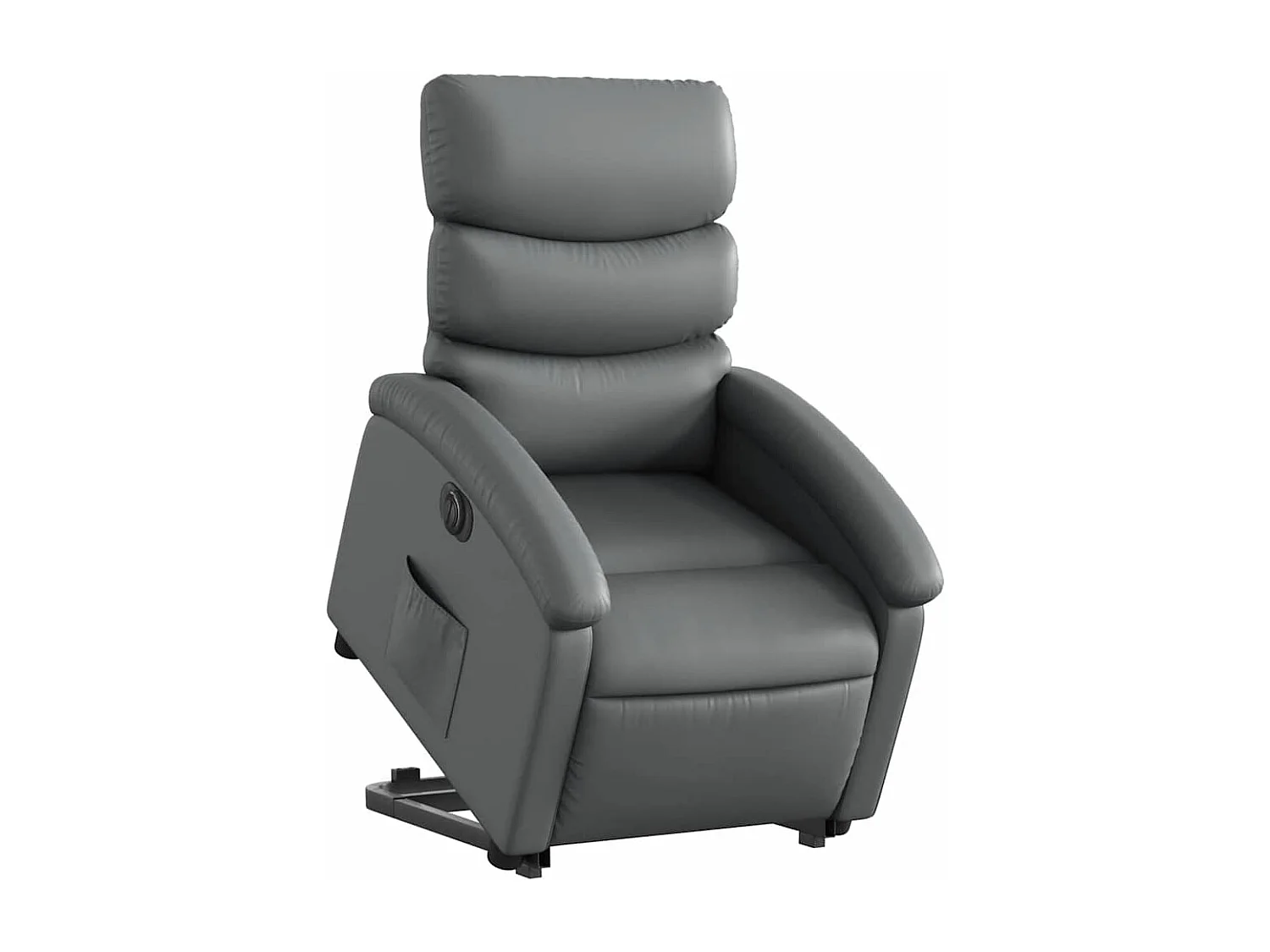 Sillón de relax | Sillón reclinable elevable eléctrico de cuero sintético gris SHL2397
