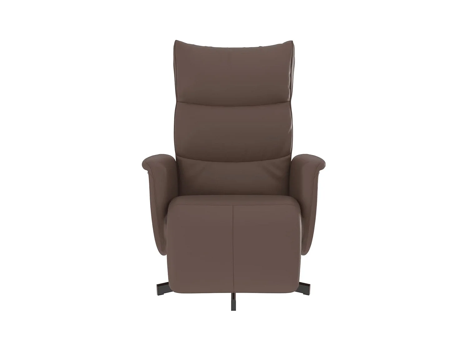 Sillón de relax | Sillón reclinable con reposapiés cuero sintético marrón SHL7891