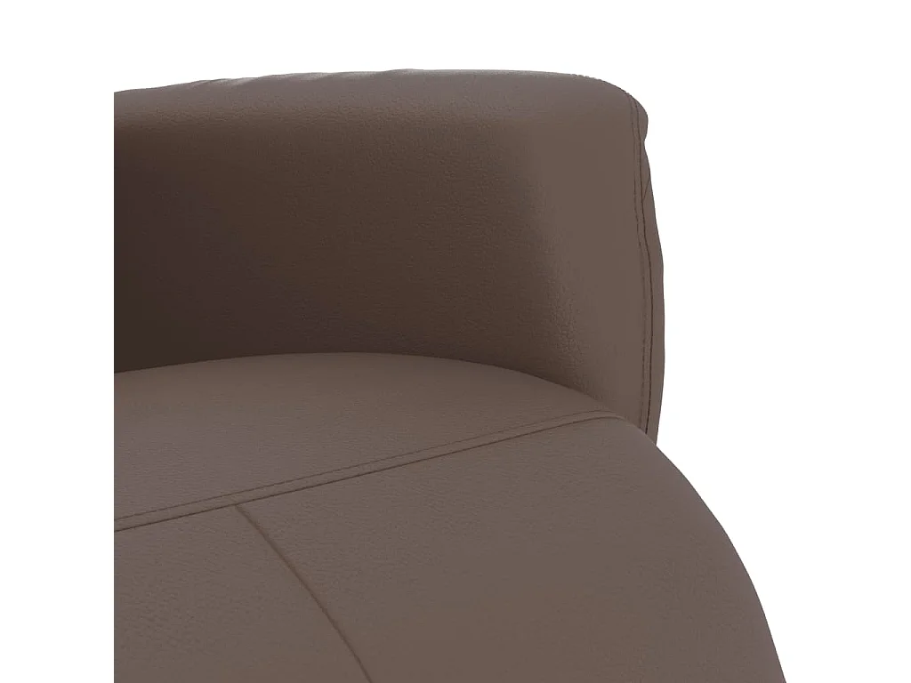 Sillón de relax | Sillón reclinable con reposapiés cuero sintético marrón SHL7891
