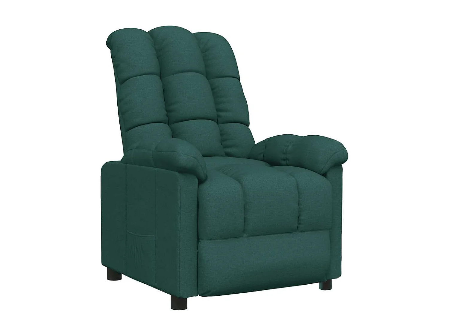 Fauteuil salon-Chaise d'appoint-Fauteuil inclinable 74x99x102 cm Vert foncé Tissu SHL4004