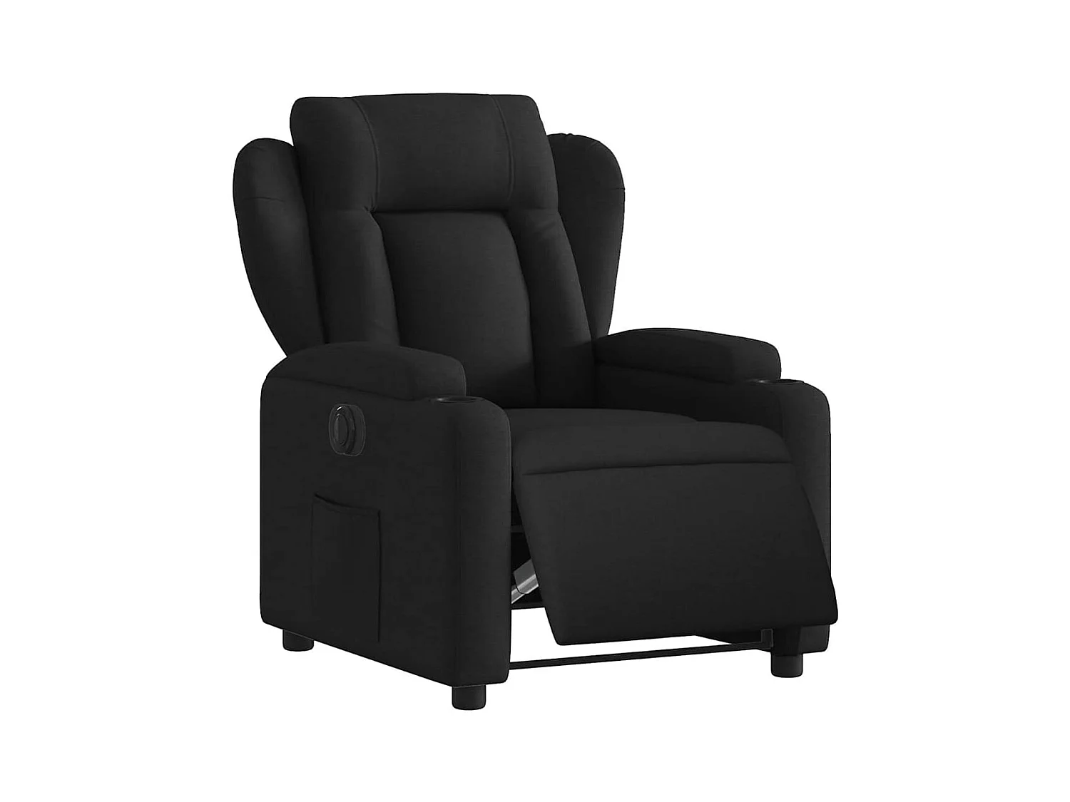 Fauteuil inclinable électrique-Chaise de relax-Fauteuil salon Noir Tissu SHL4731