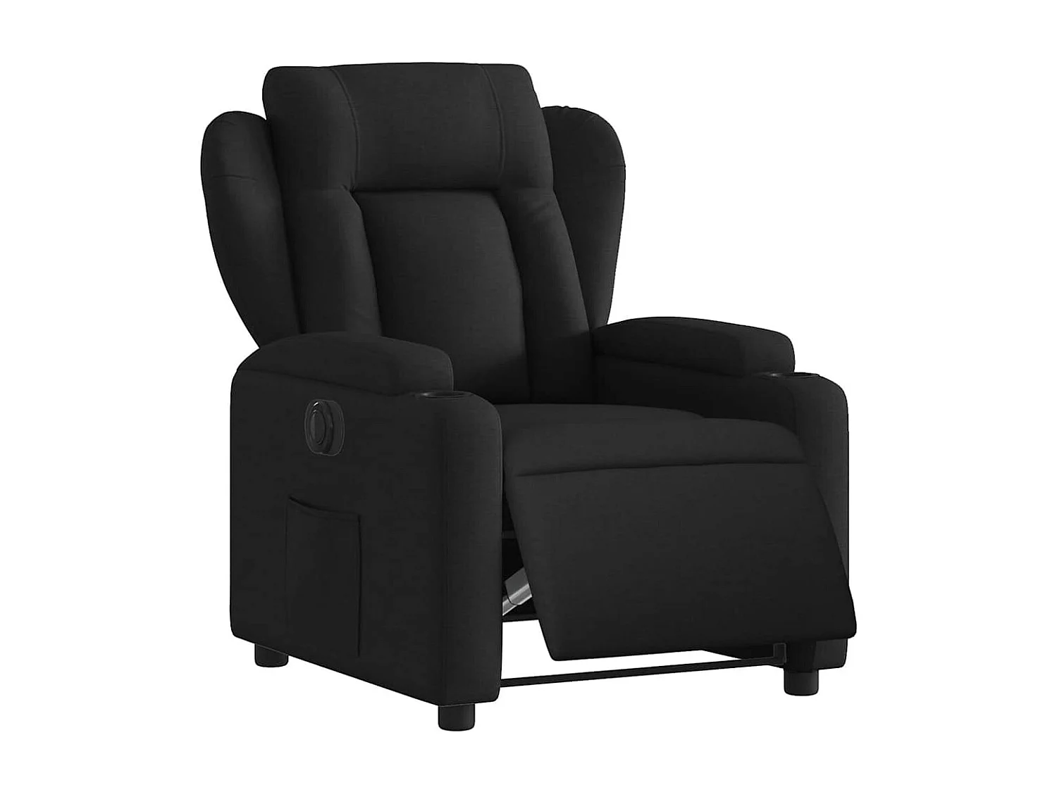 Fauteuil inclinable électrique-Chaise de relax-Fauteuil salon Noir Tissu SHL4731