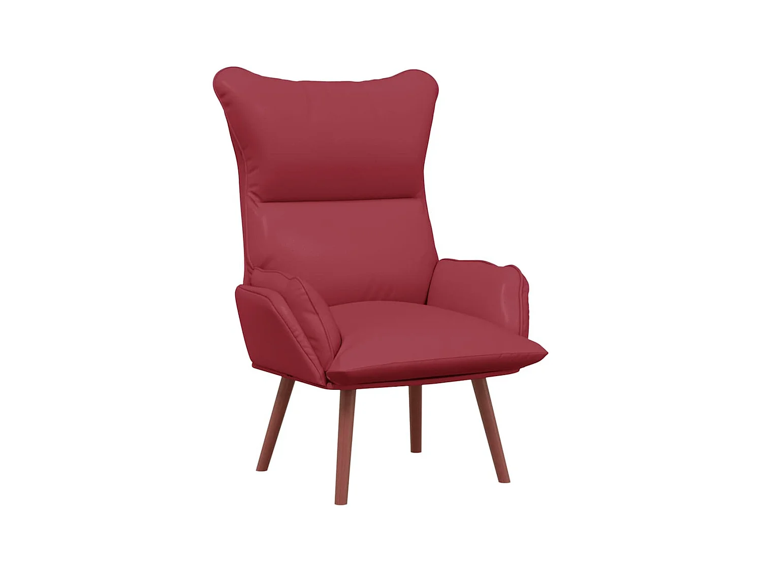 Sillón de relax | Silla Relax | Sillón de salón Rojo vino tinto 69x74x93 cm Cuero sintético SHL6345