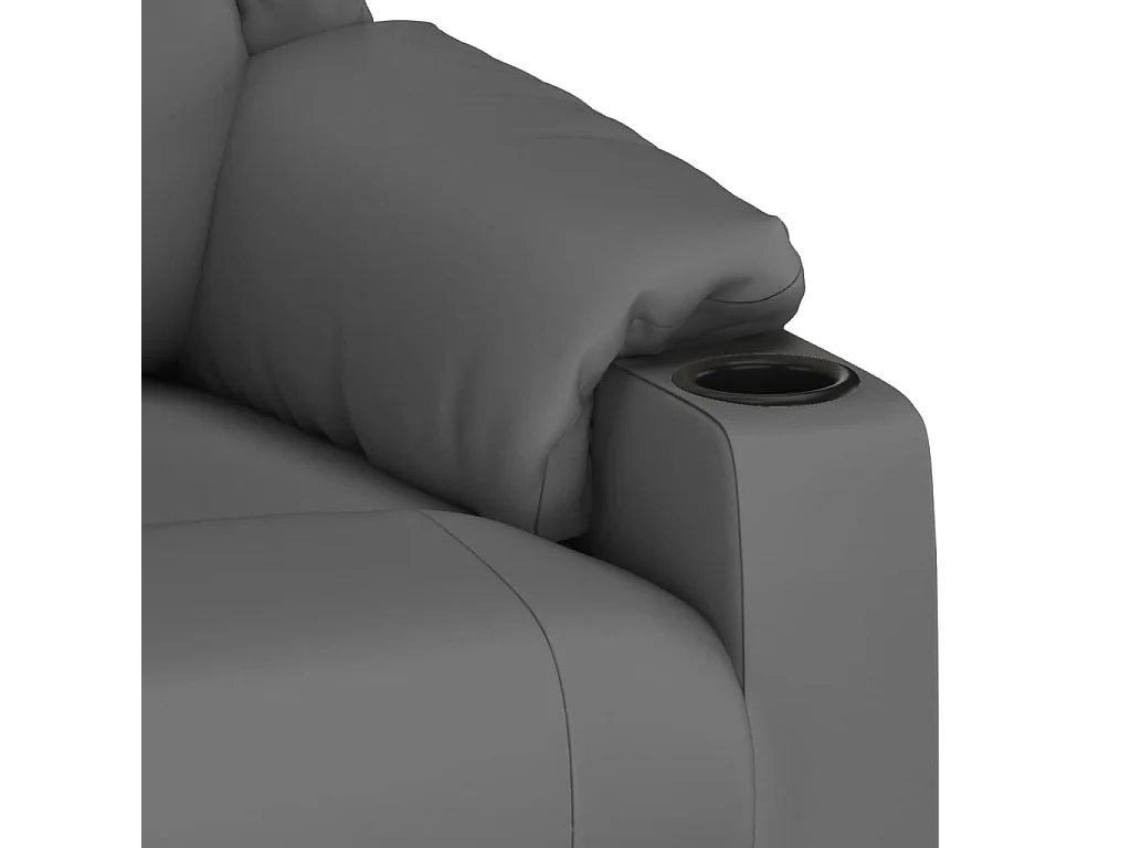 Relaxstoel | Fauteuil | Bureaustoel verstelbaar kunstleer grijs