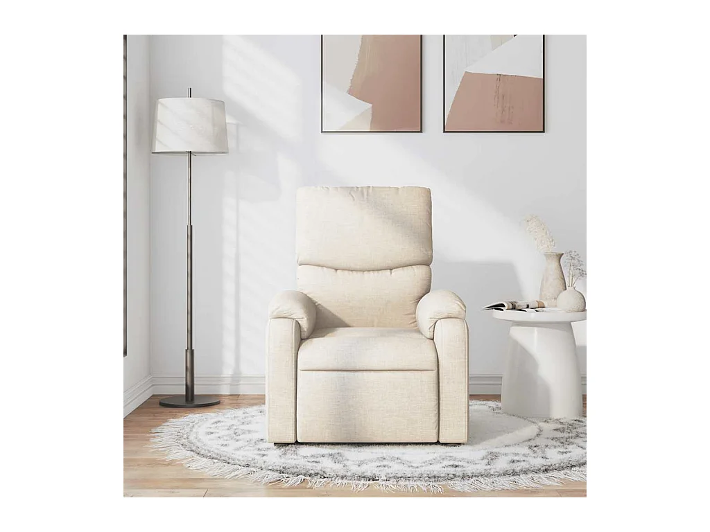 Sillón de salón | Silla | Sillón de masaje reclinable de tela crema SHL8021