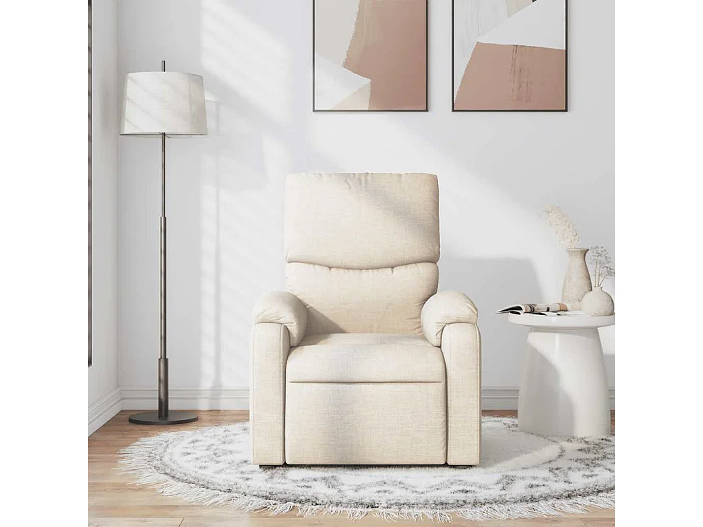 Relaxsessel | Massagesessel Creme Stoff SHL2774