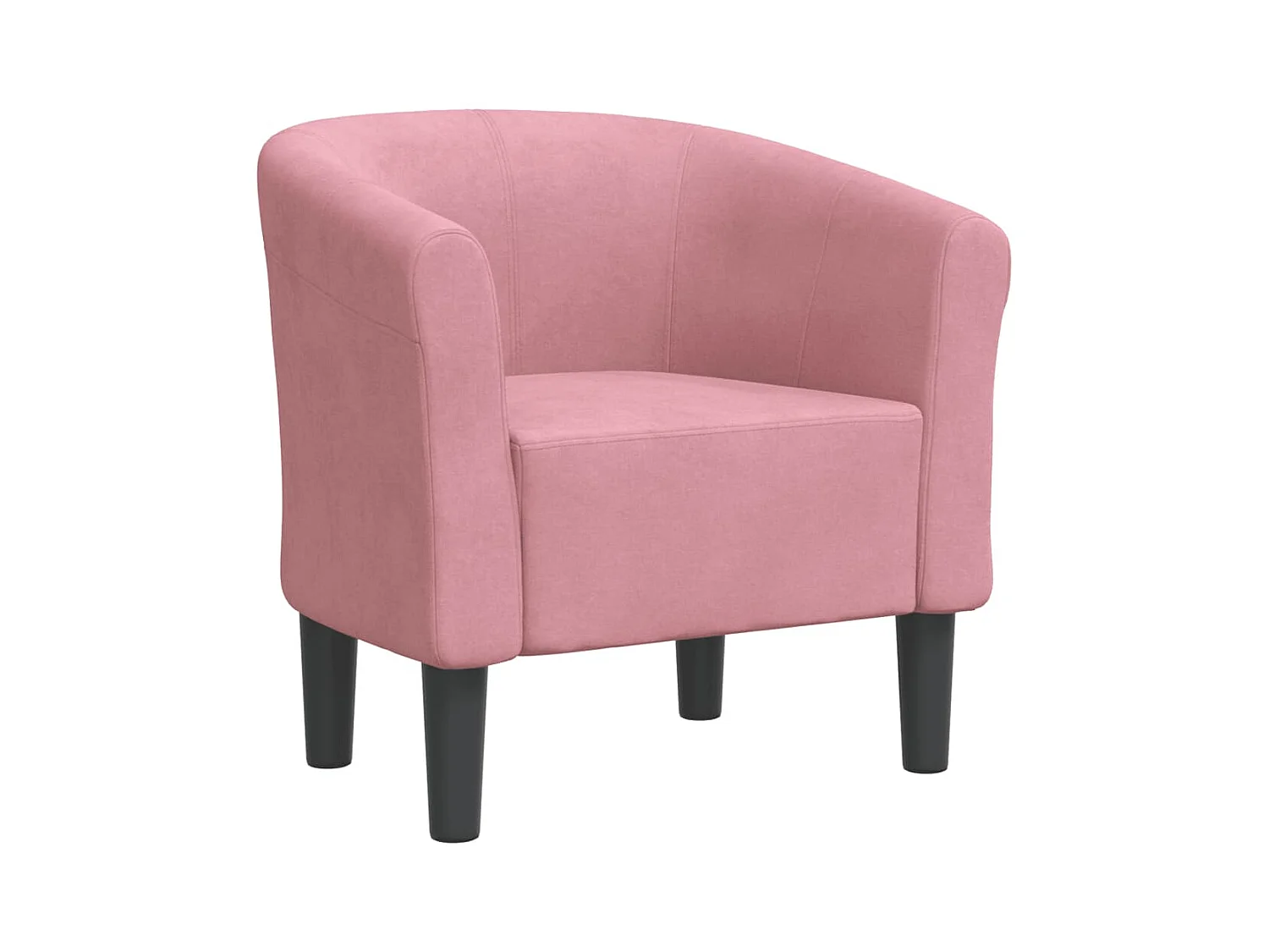 Fauteuil de Salon-Chaise cabriolet rose velours SHL2387