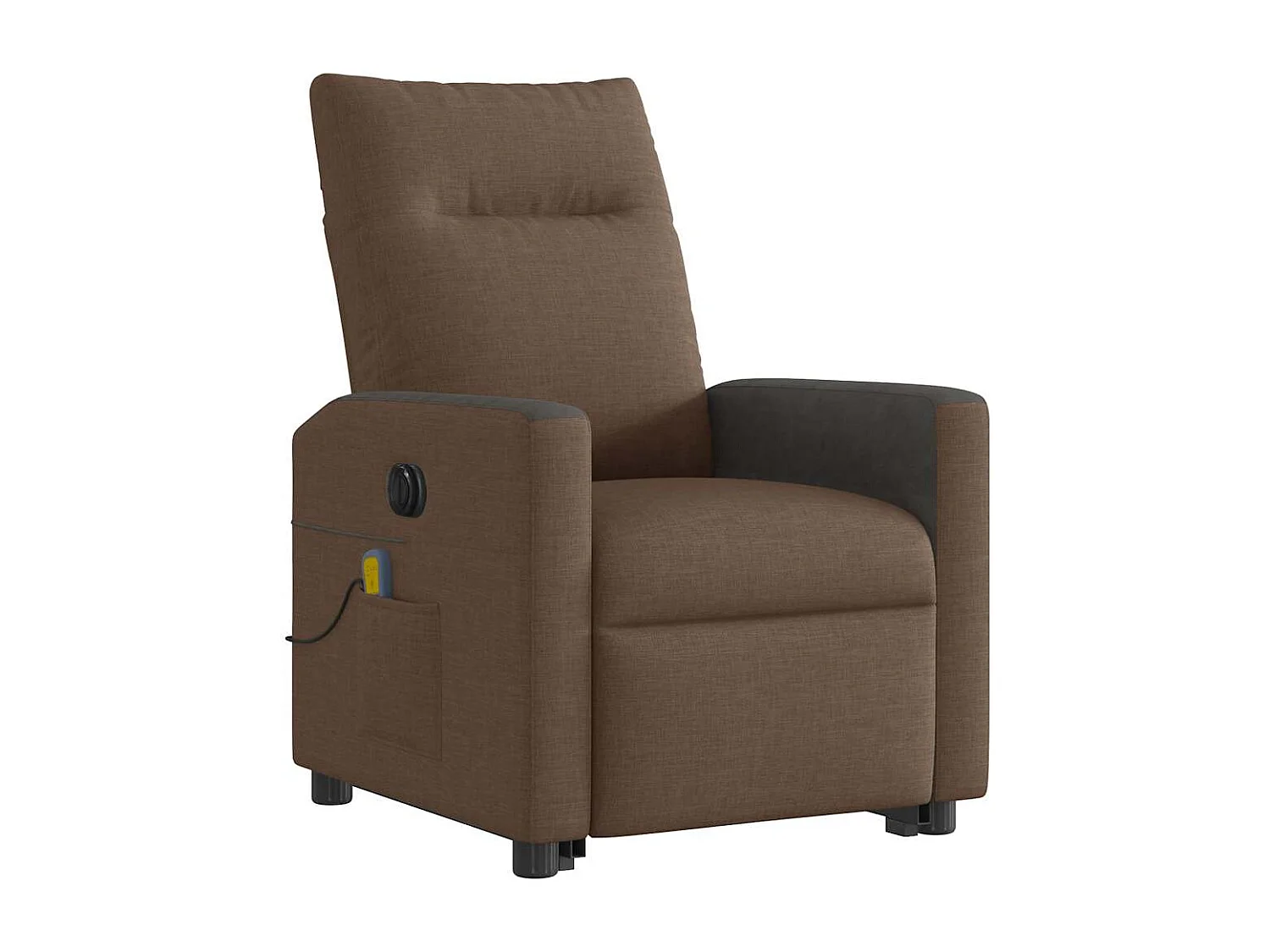 Fauteuil inclinable électrique-Chaise de relax-Fauteuil de Massage Marron Tissu SHL3300