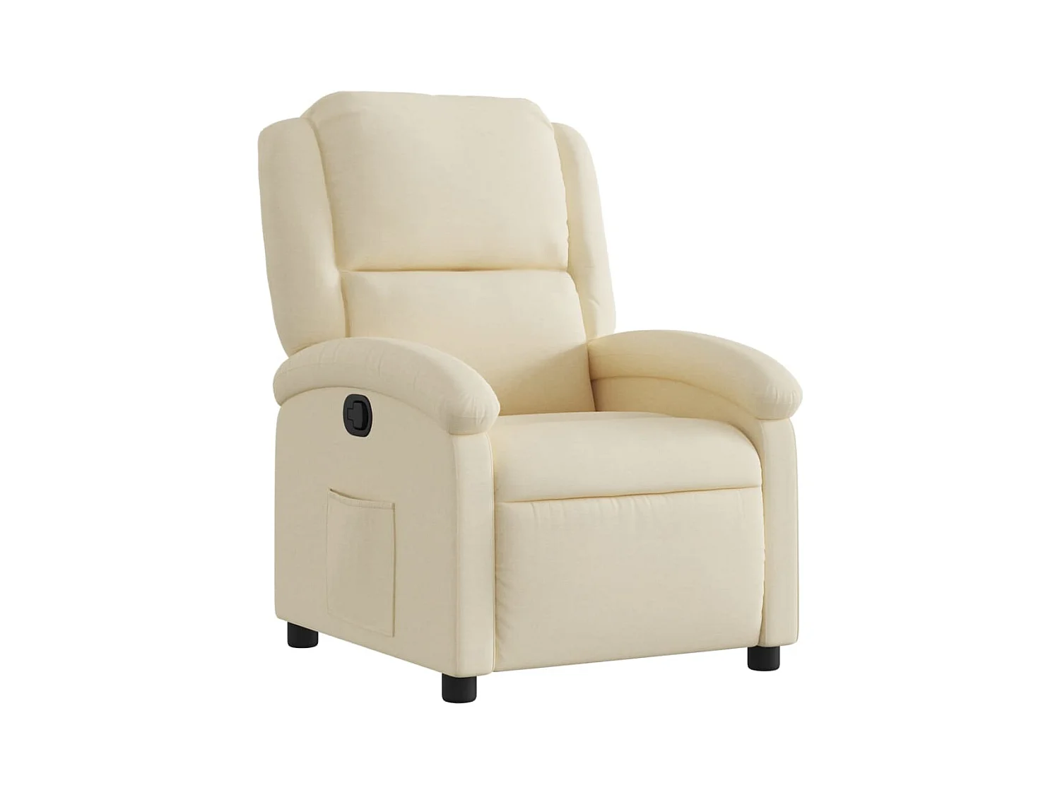 Fauteuil inclinable-Chaise de relax-Fauteuil salon crème tissu SHL2116