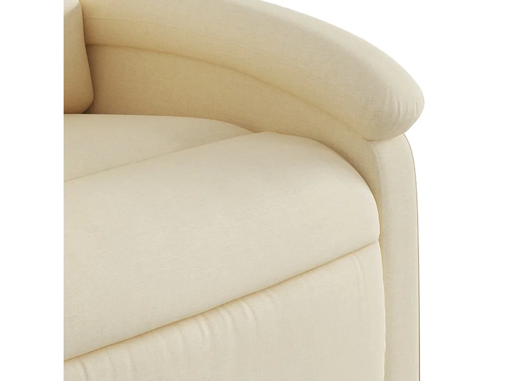 Fauteuil inclinable-Chaise de relax-Fauteuil salon crème tissu SHL2116