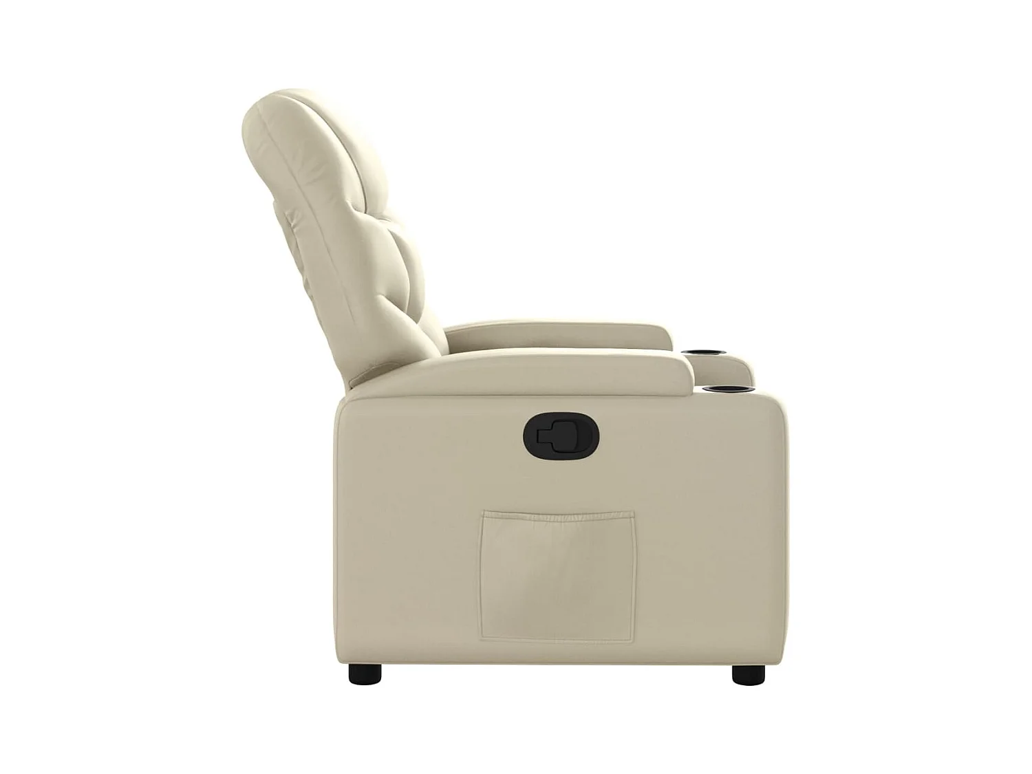 Sillón de relax | Sillón reclinable de cuero sintético crema SHL3590