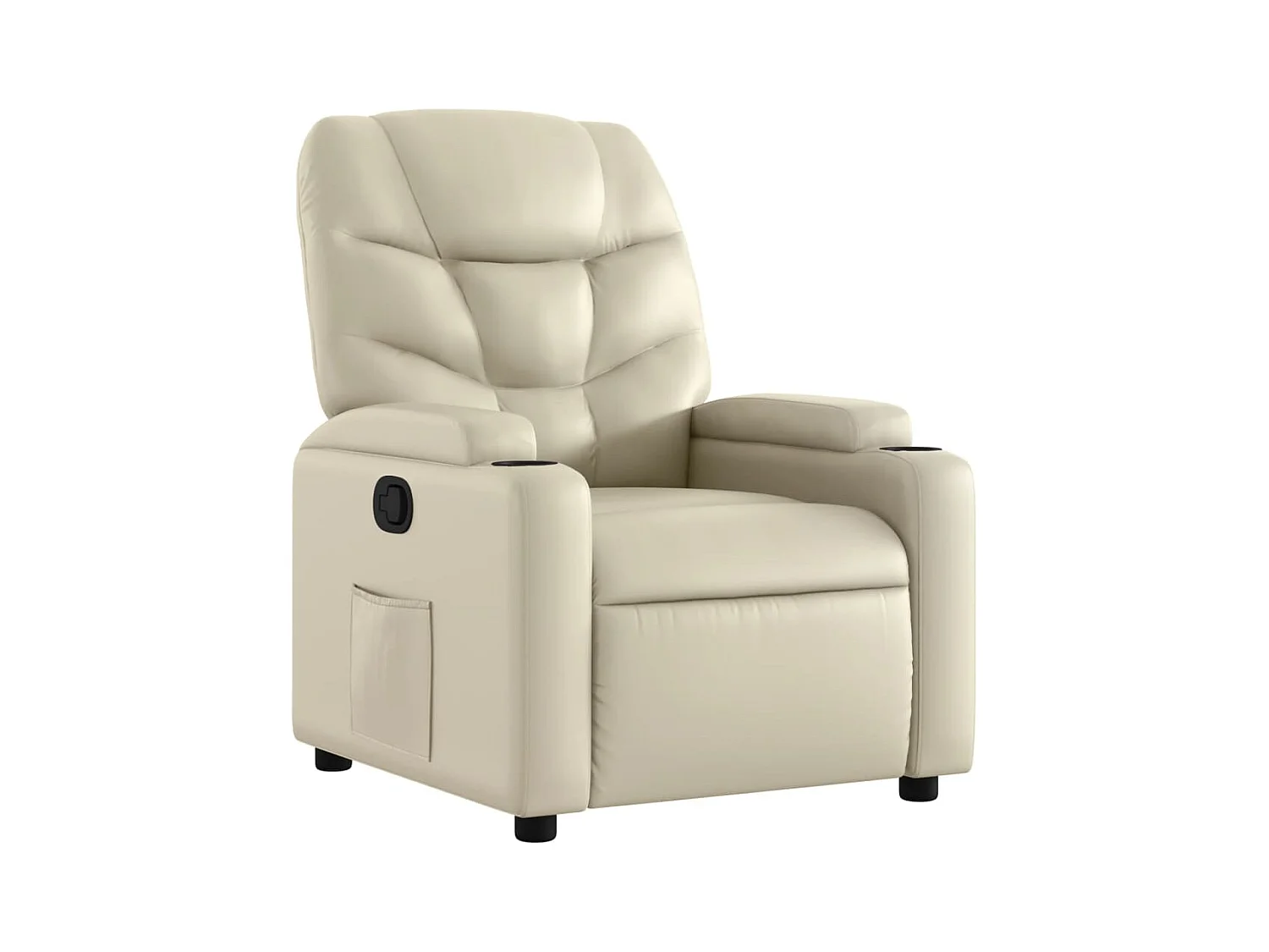 Fauteuil inclinable-Fauteuil salon Crème Similicuir SHL5194