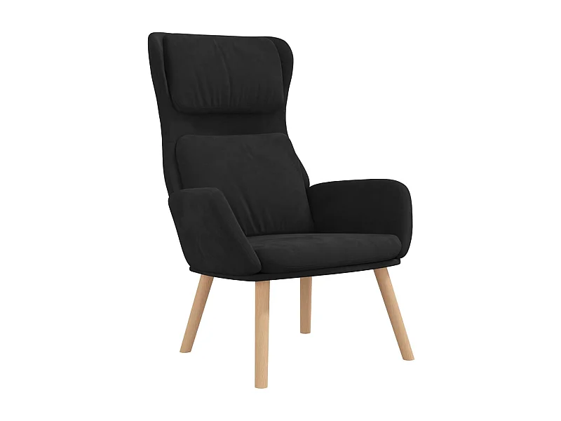 Chaise de relaxation-Fauteuil de Salon Noir Velours SHL3112