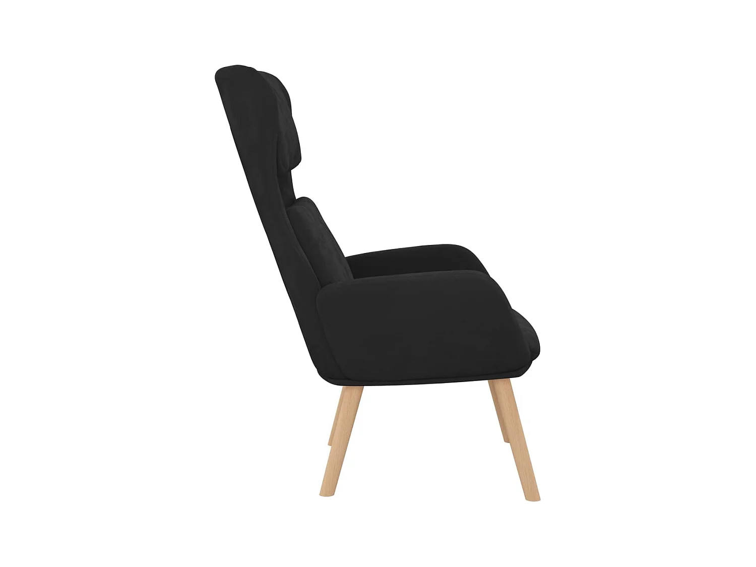 Sillón de relax | Silla de relax de terciopelo negro SHL4208