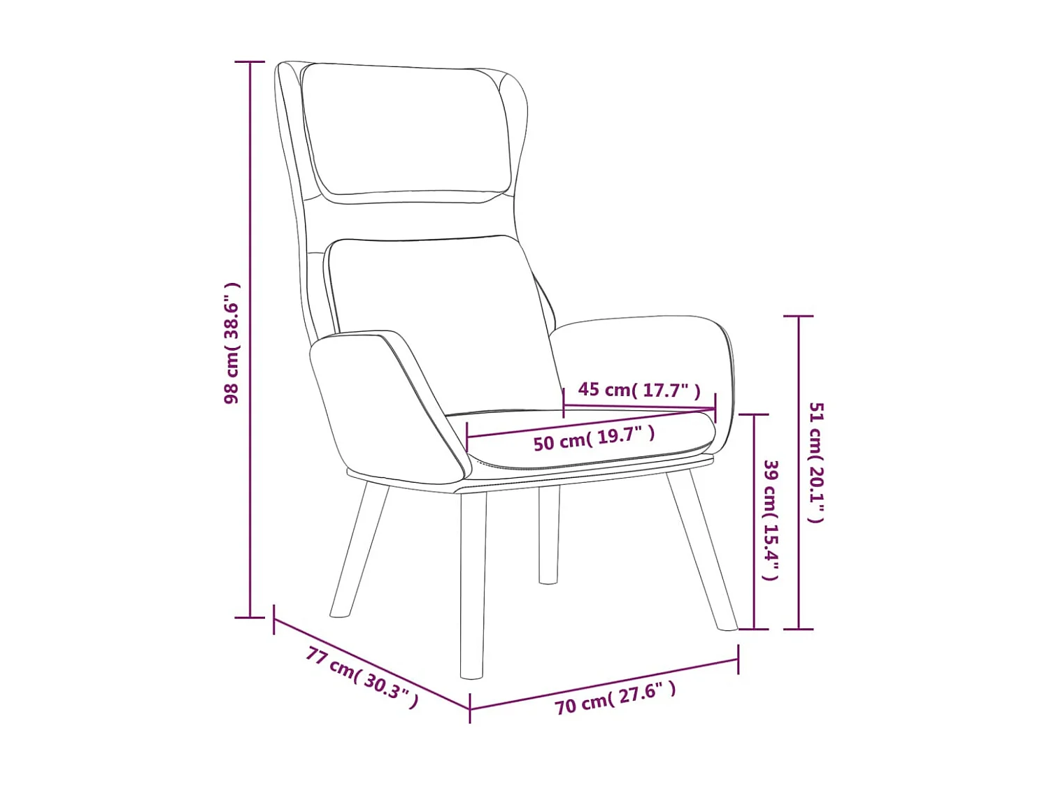 Sillón de relax | Silla de relax de terciopelo negro SHL4208