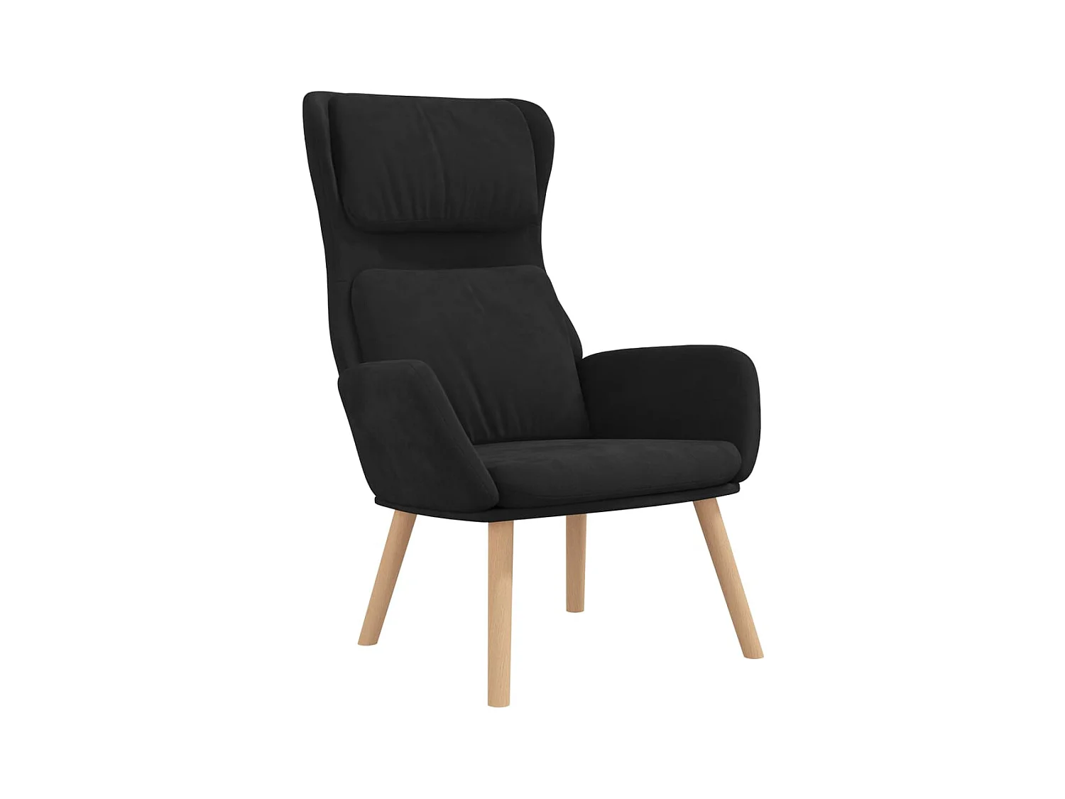 Chaise de relaxation-Fauteuil de Salon Noir Velours SHL3112