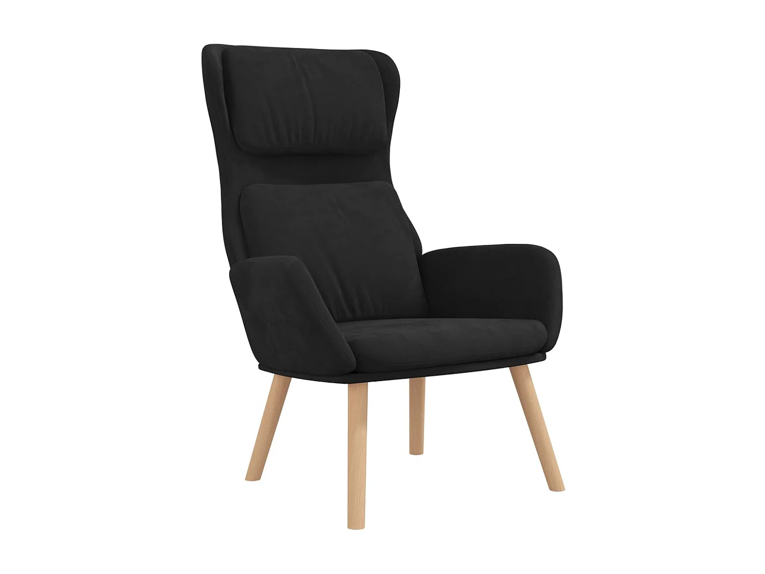 Chaise de relaxation-Fauteuil de Salon Noir Velours SHL3112