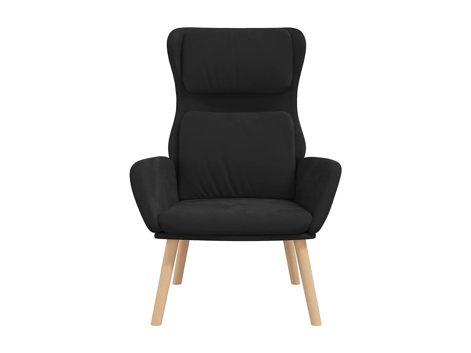 Chaise de relaxation-Fauteuil de Salon Noir Velours SHL3112