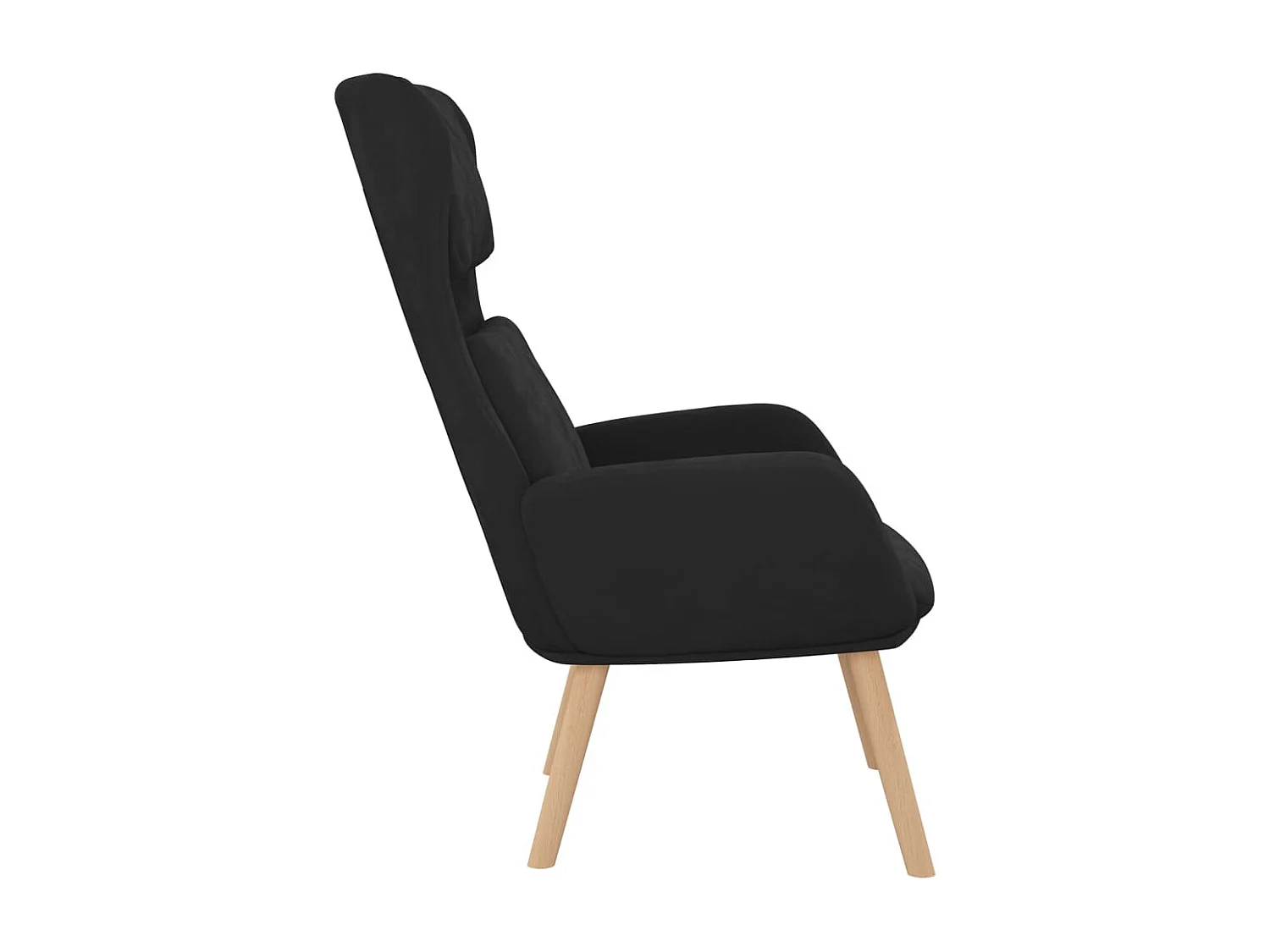 Chaise de relaxation-Fauteuil de Salon Noir Velours SHL3112