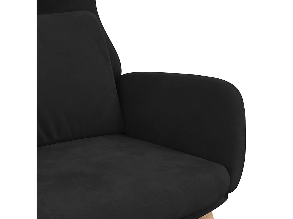 Chaise de relaxation-Fauteuil de Salon Noir Velours SHL3112