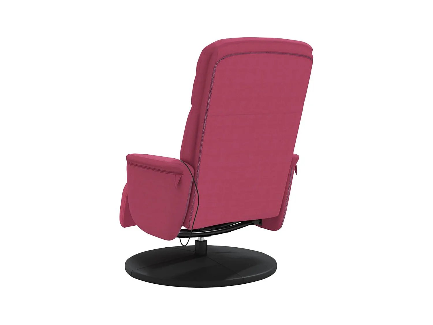 Sillón de relax | Sillón reclinable masaje con reposapiés terciopelo rojo tinto SHL3220