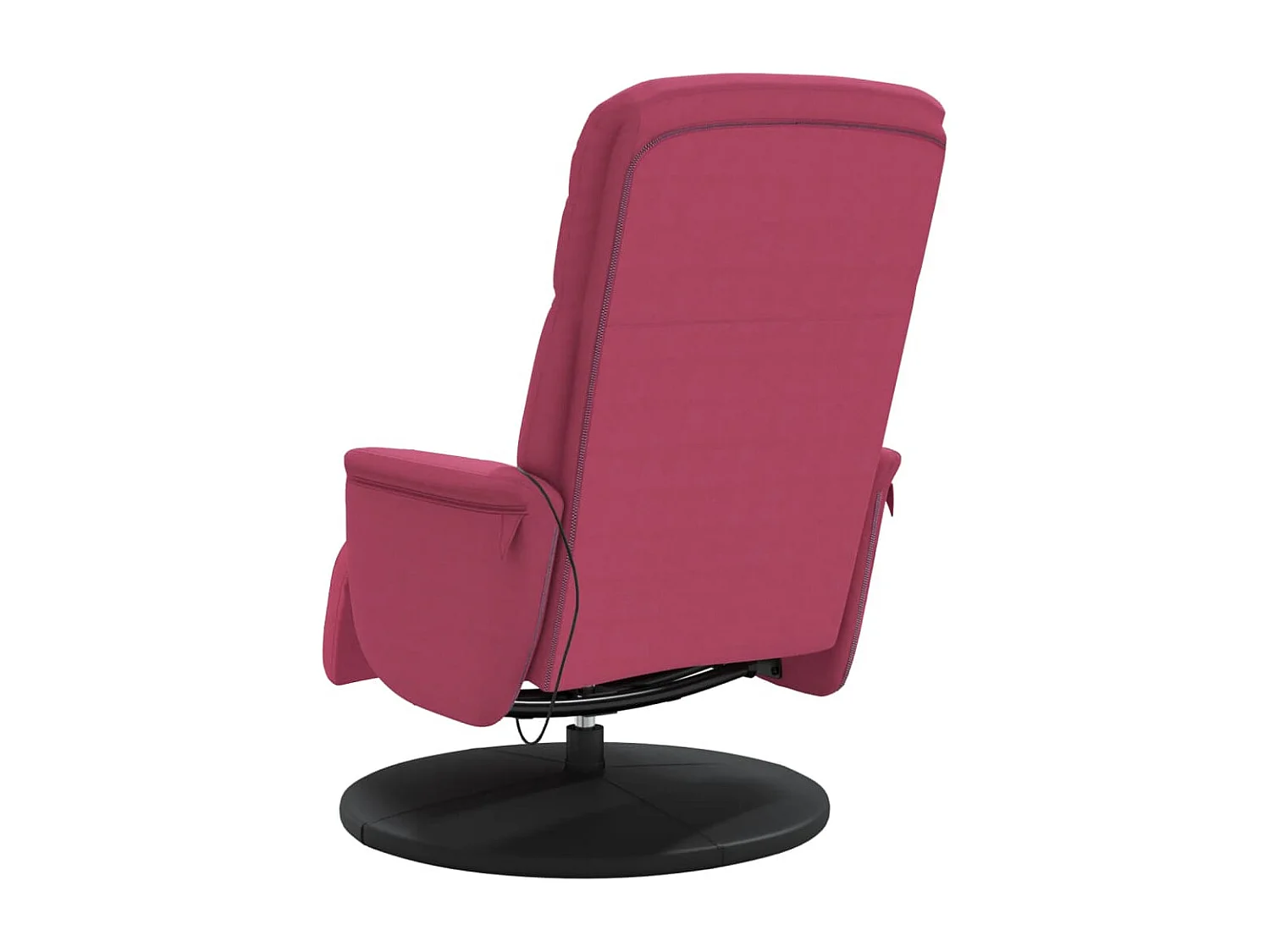 Sillón de relax | Sillón reclinable masaje con reposapiés terciopelo rojo tinto SHL3220