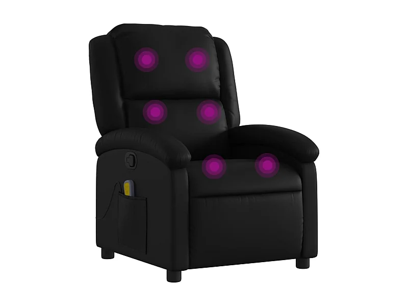 Massage-Relaxsessel | Lounge Sessel indoor Kunstleder Schwarz SHL87414