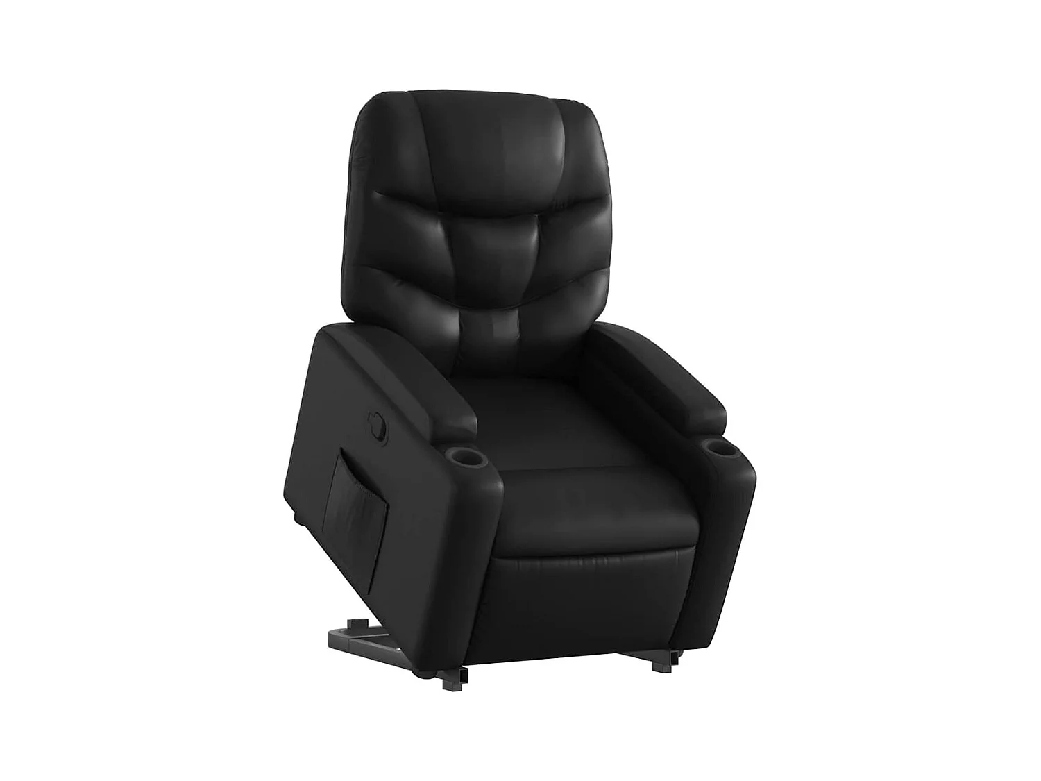 Sillón de relax | Sillón reclinable elevable cuero artificial negro SHL4245