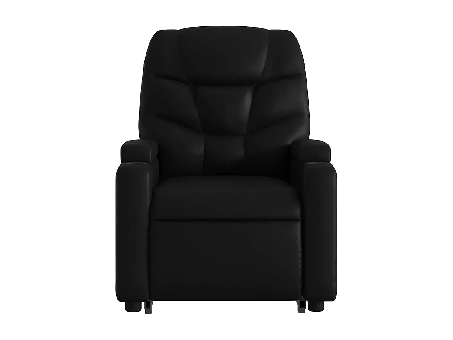 Sillón de relax | Sillón reclinable elevable cuero artificial negro SHL4245