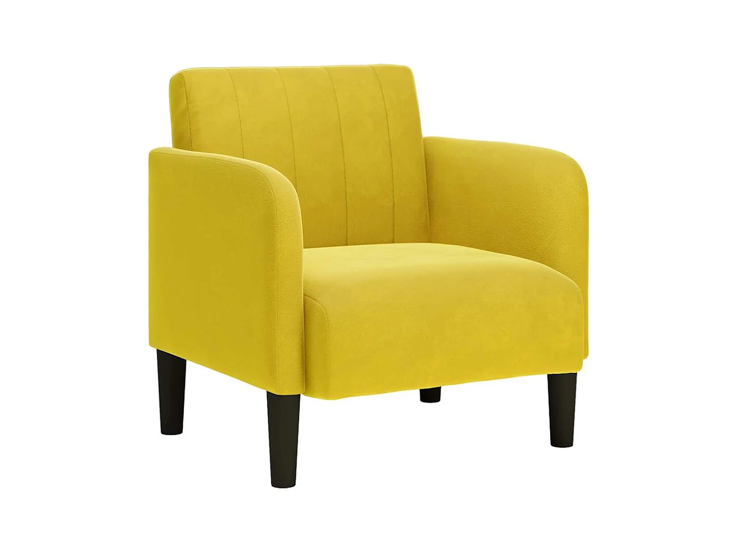Sillón de relax con reposabrazos terciopelo amarillo 54 cm SHL6924